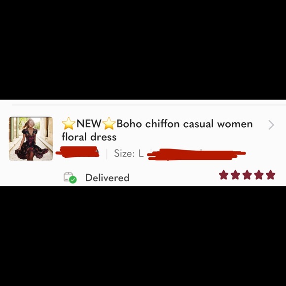 (Last 1) Boho chiffon casual women floral dress - Picture 3 of 6